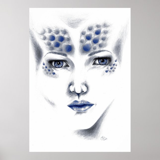 Affiche Miss Universe Alluring Alien Lady Original Art (Devant)