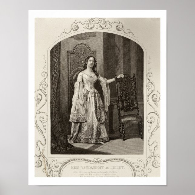 Affiche Miss Vandenhoff comme Juliette, Acte III Scène 1 d (Devant)