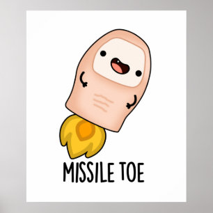 Affiche Missile Toe Cute Mistletoe Pun
