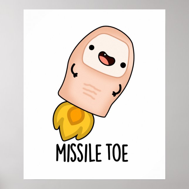 Affiche Missile Toe Cute Mistletoe Pun (Devant)