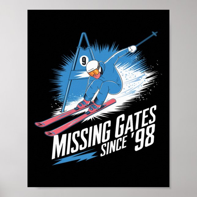 Affiche Missing Gates Since 98 Alpine Skiing  (Devant)