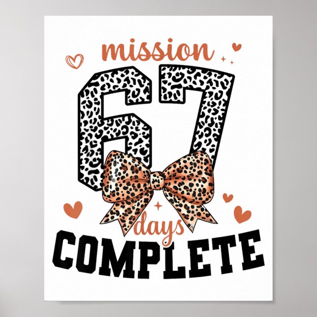 Affiche Mission 67 Days Complete Back To School Bow Leopar (Devant)