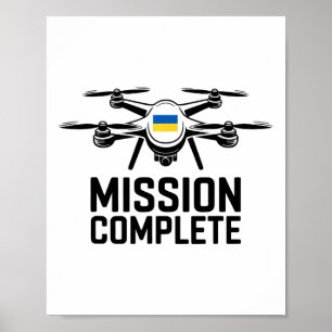 Affiche Mission accomplie Citation drôle d'Ukraine