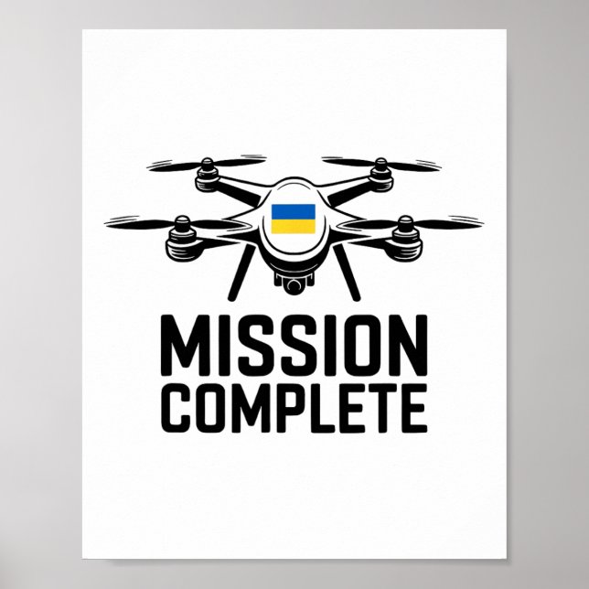 Affiche Mission accomplie Citation drôle d'Ukraine  (Devant)