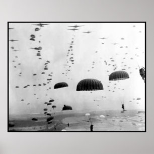 Affiche Mission aéroportée pendant la peinture de 2ÈME GUE