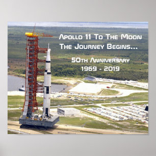 Affiche Mission Apollo 11 à l'anniversaire de la Lune