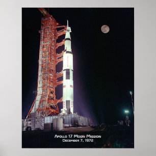 Affiche Mission Apollo 17 Moon