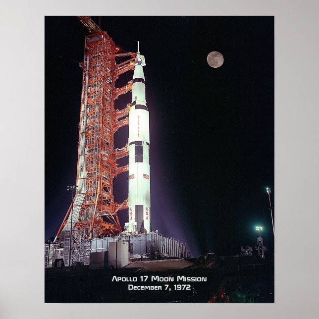 Affiche Mission Apollo 17 Moon (Devant)