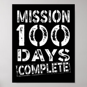 Affiche Mission Enfants 100 Jours D'École Complète Garçon 