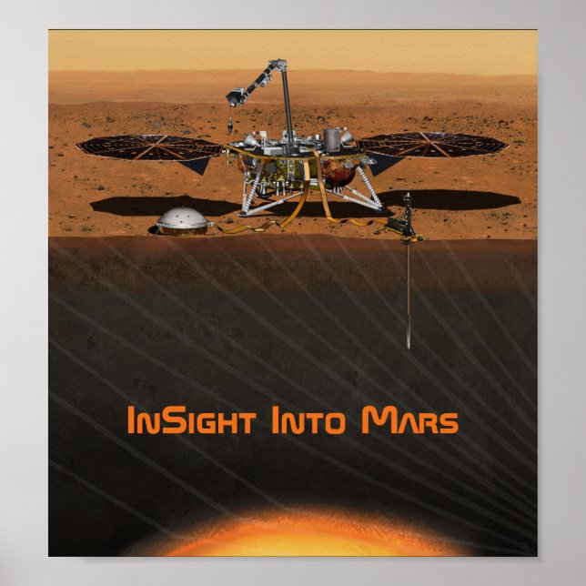 Affiche Mission InSight Mars Lander (Devant)