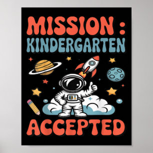 Affiche Mission Jardin d'enfants Accepté Enfant mignon Jar