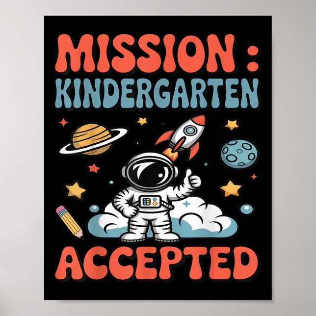 Affiche Mission Jardin d'enfants Accepté Enfant mignon Jar (Devant)