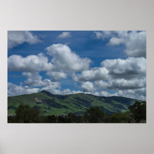 Affiche Mission Peak Hills California Spring