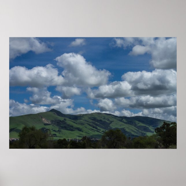 Affiche Mission Peak Hills California Spring (Devant)