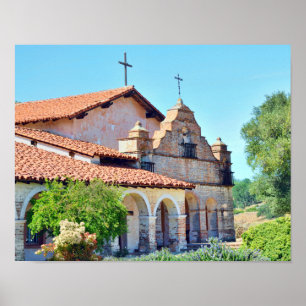 Affiche Mission San Antonio en Californie