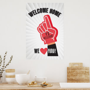 Affiche missionnaire de retour de la maison d'accu