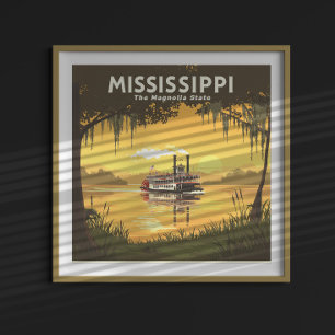 Affiche Mississippi vintage
