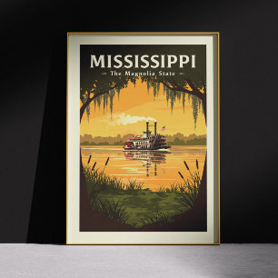 Affiche Mississippi vintage