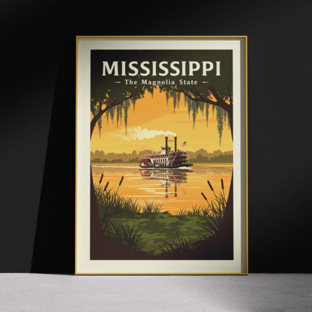Affiche Mississippi vintage (Créateur téléchargé)