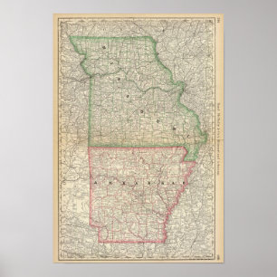 Affiche Missouri et Arkansas