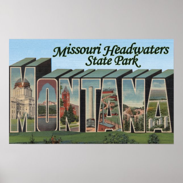 Affiche Missouri Headwaters Park, Montana (Devant)