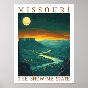 Affiche Missouri the Show Me State USA Travel Place
