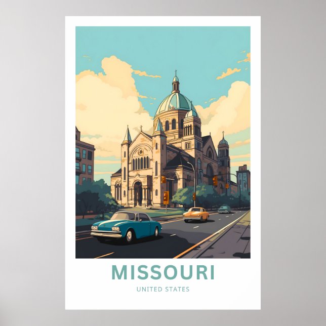 Affiche Missouri United States Travel Print (Devant)