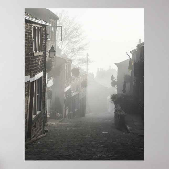 Affiche Mist sur Haworth Main Street (Devant)