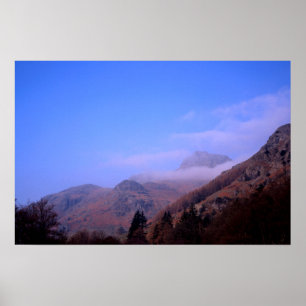 Affiche Mist The Langdale Pikes Lake District England