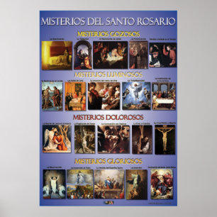 Affiche Misterios Del Santo Rosario