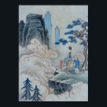 Affiche Misty Mountains<br><div class="desc">This spectacular painting on silk captures a magical scene of rising mountain mists.  Painted over 200 years ago this picture has been carefully restored to its original luster and is presented here at PageOfHistory in hi resolution with a very high DPI to support even the largest print!</div>