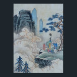 Affiche Misty Mountains<br><div class="desc">This spectacular painting on silk captures a magical scene of rising mountain mists.  Painted over 200 years ago this picture has been carefully restored to its original luster and is presented here at PageOfHistory in hi resolution with a very high DPI to support even the largest print!</div>