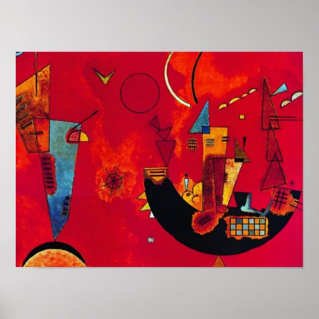 Affiche Mit und Gegen, 1929 par Wassily Kandinsky (Devant)