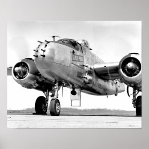 Affiche Mitchell B-25 Bomber - Sunday Punch - 2ÈME GUERRE 