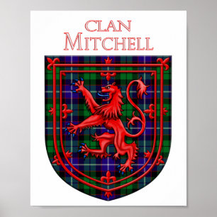 Affiche Mitchell Tartan Scottish Plaid Lion Rampant