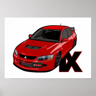 Affiche Mitsubishi EVO IX MR.