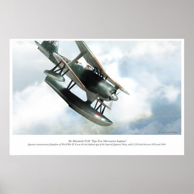 Affiche Mitsubishi F1M (Devant)