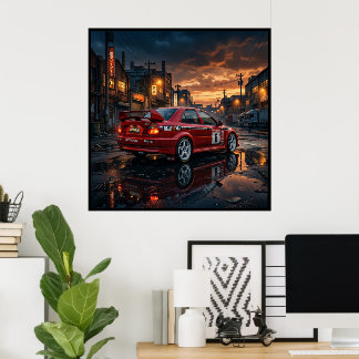 Affiche Mitsubishi Lancer Evolution VI