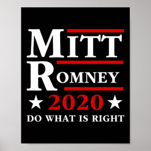 Affiche Mitt Romney Faire Ce Qui Est Juste Anti Trump Répu