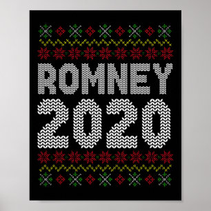 Affiche Mitt Romney Noël laid conservateur républicain