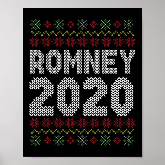Affiche Mitt Romney Noël laid conservateur républicain (Devant)