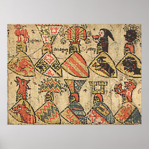 Affiche Mittelalterliche Wappen