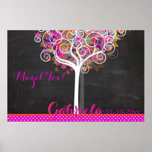 Affiche Mitzvah Chalkboard Tree of Life Se connecter Burea