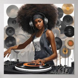 Affiche mix dj girl lili