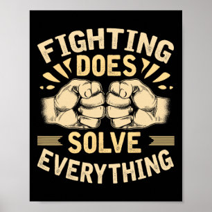 Affiche Mixed martial art Jiu Jitsu Boxer Mixte Arts Marti