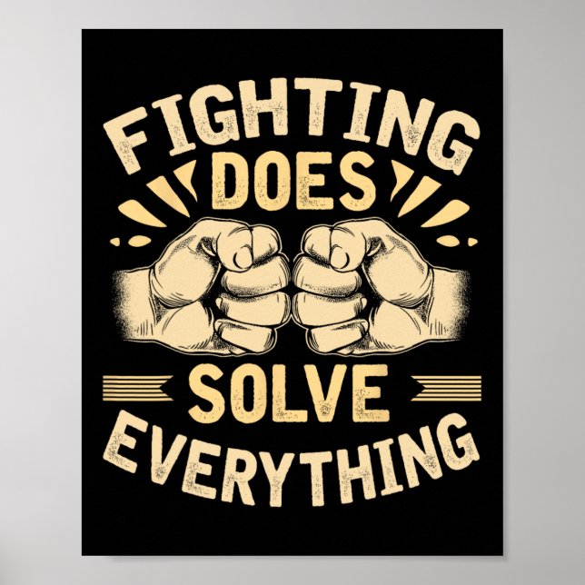 Affiche Mixed martial art Jiu Jitsu Boxer Mixte Arts Marti (Devant)