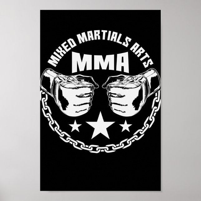 Affiche Mixed martial art mixte des arts martiaux (Devant)