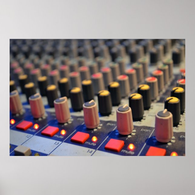 Affiche Mixing Board Buttons (Devant)