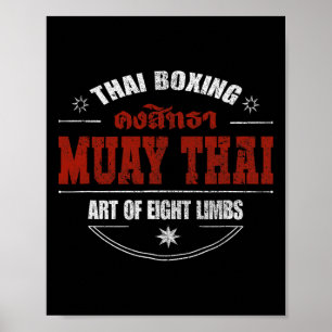 Affiche Mixte Arts Martiaux Thai Boxe Muay Thai