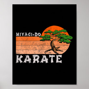 Affiche Miyagi-do Karate Funny Karate Vintage Bonsai Tree